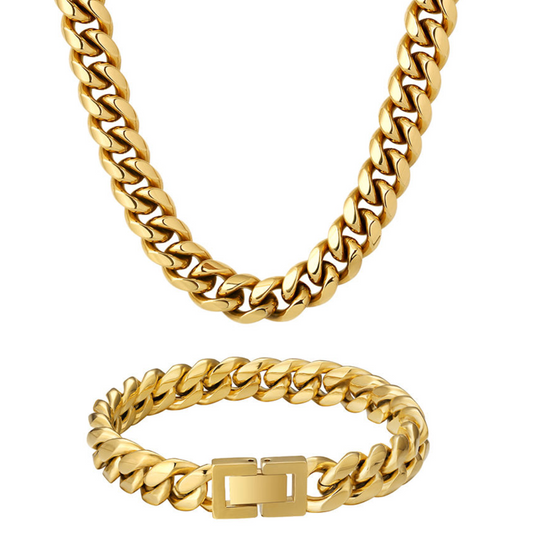 Classic High-Polish Miami Cuban Link Set